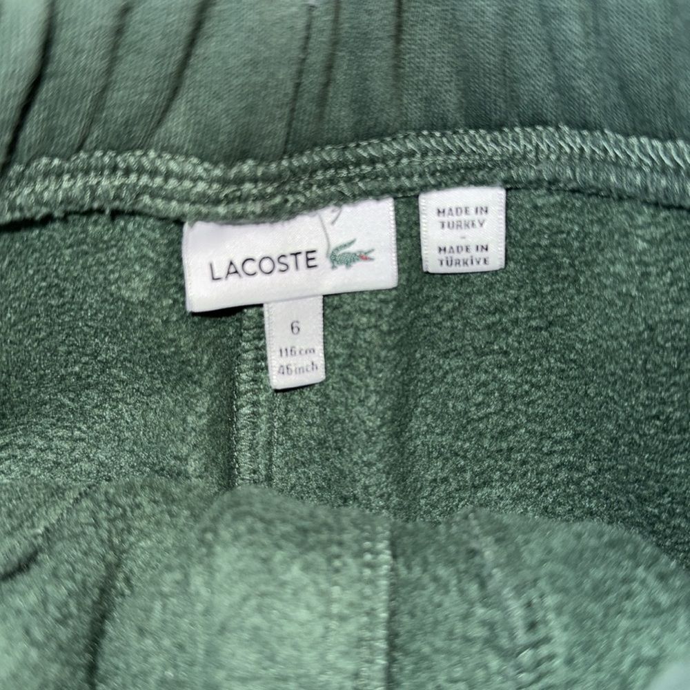 Lacoste Kids Green Cargo Sweatpants 6Y - Picture 3 of 5